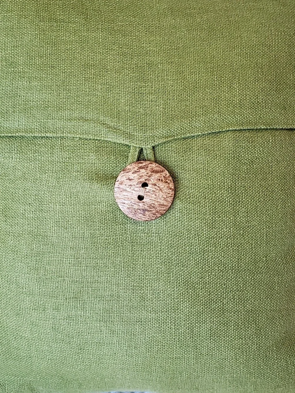 Pottery Barn Avocado Linen Feather Down Accent Pillow, 18